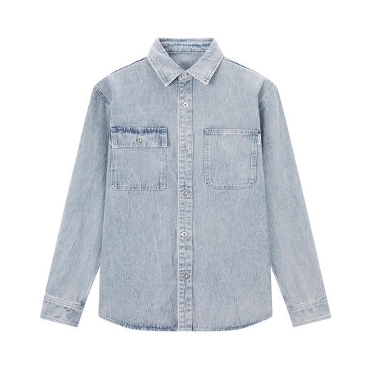 gxg.jeans男装2024年春季热卖翻领牛仔衬衫J24D1E900361 商品图4