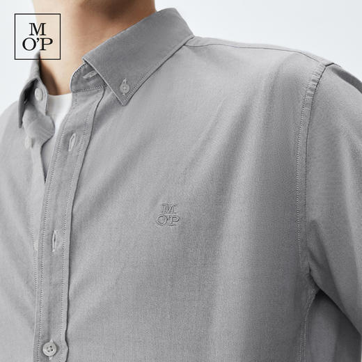 Marc O'Polo/MOP【品牌经典系列】纯棉斜纹磨毛高级感长袖衬衫男 商品图2