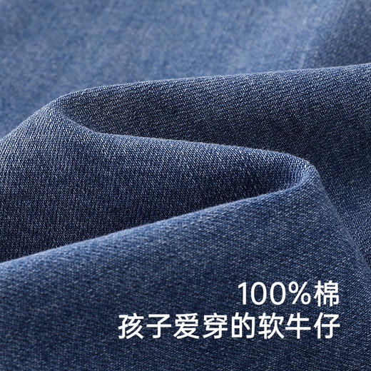 【商场同款】英氏儿童衬衫春夏纯棉长袖男童牛仔衬衫休闲2025新款 商品图1