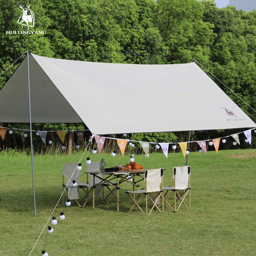 徽羚羊 云沐 四角天幕 涂银 3*4.5m 鎏沙金HLY-TMDZ-2301 商品图2