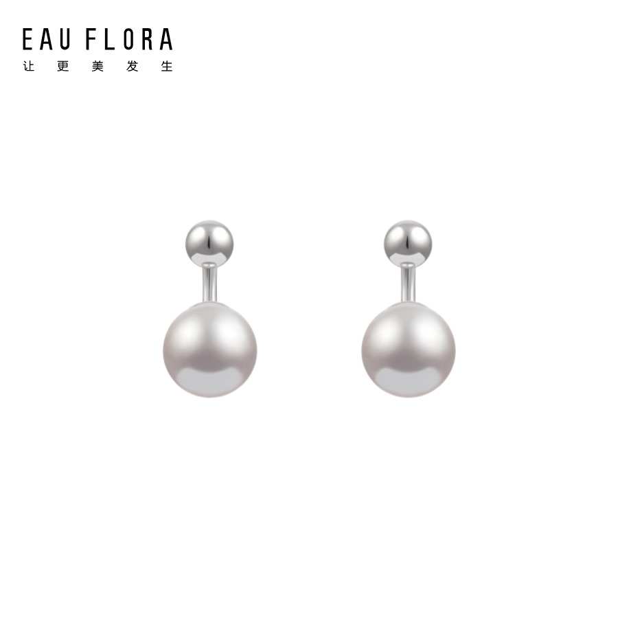 『漫希』淡紫色仿珍珠耳环