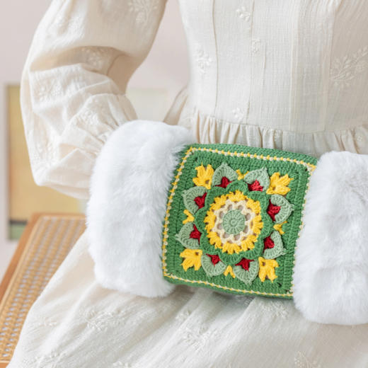 苏苏姐家熙云两用暖手筒手工diy钩针玩偶4股棉毛线团自制材料包 商品图4