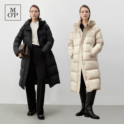 Marc O'Polo/MOP冬季新款时尚宽松黑色长款保暖羽绒服外套女 商品图2