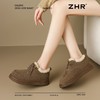 ZHR加绒女鞋2024新款冬季低帮雪地靴叠穿保暖勃肯鞋厚底百搭棉鞋 商品缩略图8