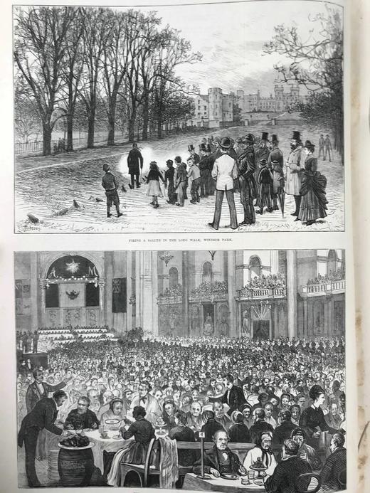 41*30cm！1874年上半年 伦敦新闻画报 数百幅版画插图 布脊精装8开 商品图13