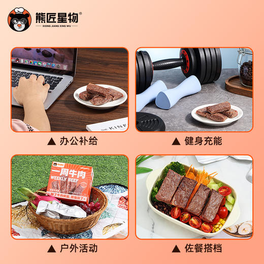 超香！熊星匠物·一周牛肉 新春乔家大院联名限定礼盒 原味牛肉条 黑胡椒味牛肉条 | 每盒224g，爱吃牛肉和健身减脂人必备 商品图3