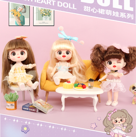萝莉芬装扮娃娃玩具5051-甜心萌裙娃娃（混发随机）