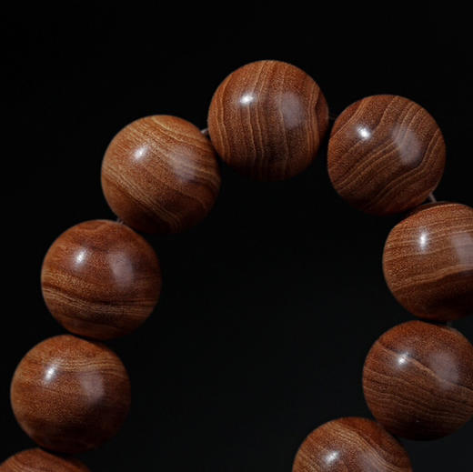 【青山特惠】1.5*15颗沉水级黑肉印度迈索尔正区老山檀 手串 L26 商品图4