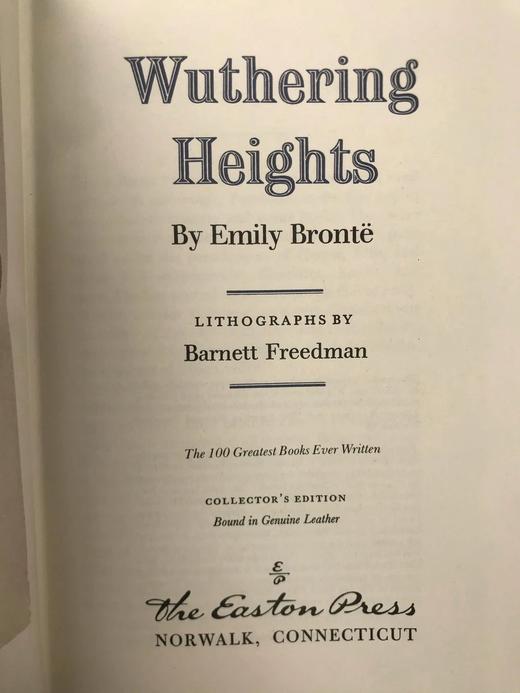 艾米莉·勃朗特《呼啸山庄》 配多幅插图 豪华皮装18开 商品图3