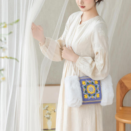 苏苏姐家熙云两用暖手筒手工diy钩针玩偶4股棉毛线团自制材料包 商品图2