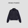 ROMI STUDIO“轻盈之中”空气棉细腻弹力立领条纹撞色外套 421W6009 商品缩略图0