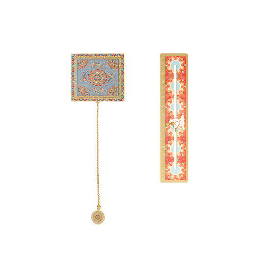 敦煌系列 藻井九色鹿可移动金属尺 商品图4