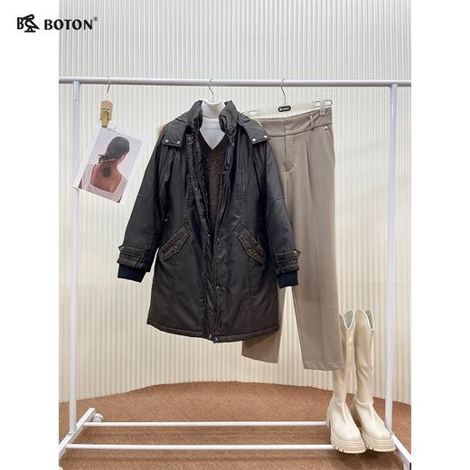 【第2件半价！尾货清仓不退换】波顿女士甩毛甩帽羽绒长褛LJ653 商品图6