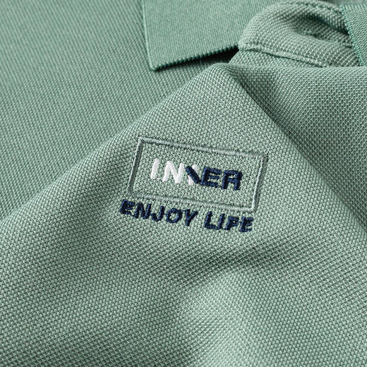 罗蒙男士秋冬保暖长袖Polo衫绣花商务含羊毛蚕丝双面磨毛polo衫男长袖t恤男 商品图9