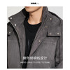 HIM漢崇  细腻仿麂皮绒羽绒服撞色缉明线【可拆连帽】外套2025冬季 商品缩略图2