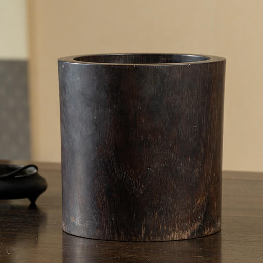 清 红木素工笔筒 商品图4