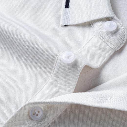 罗蒙男士秋冬保暖长袖Polo衫含羊毛蚕丝双面磨毛休闲通勤polo衫男长袖t恤男 商品图4