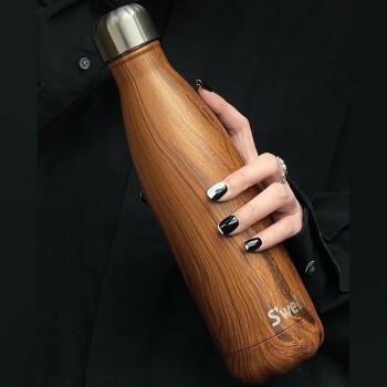 S'WELL保温杯不锈钢保温瓶户外运动保冷水杯男女生礼物 柚木 500ml 商品图7