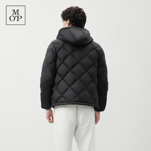 Marc O'Polo/MOP2024冬季新款高级感菱形格保暖连帽羽绒服外套男 商品图4