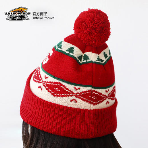 【官方正版】辽宁飞豹男篮 | 复古提花毛线帽球迷节日氛围保暖 商品图3