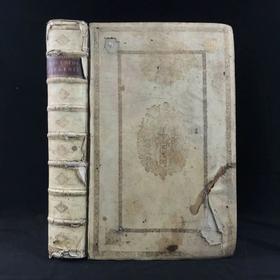 【拉丁语】41*28cm！含藏书票！1745年 修昔底德《伯罗奔尼撒战争史》 2幅版画插图2幅展开地图 全犊皮精装