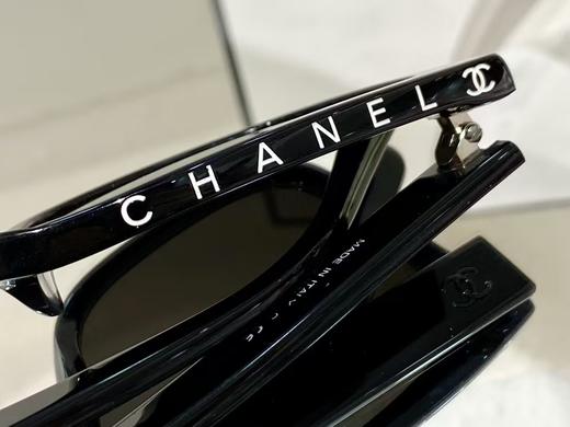 CHANEL香奈儿 侧面双C字母Logo 板材镜架 方形 太阳眼镜 女款 黑色 商品图2