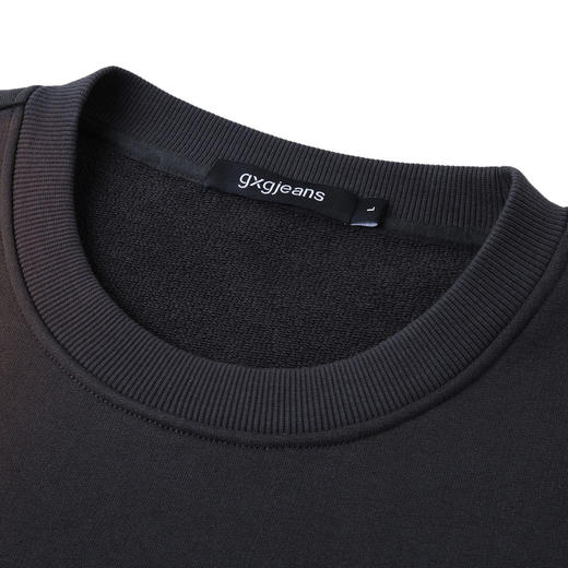 gxg.jeans男装冬季双色做旧休闲圆领卫衣JEX13100724 商品图2