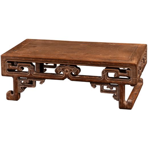 清 柞榛木透雕拐子如意纹案中案摆件 商品图5