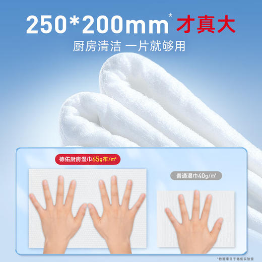 【分仓直发包邮】德佑厨房湿巾60片线下专供60片*3包（新老包装随机发货） 商品图4