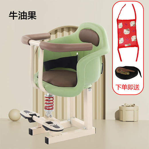 【电动车前置座椅，宝宝舒适出行】电动车儿童座椅 前置宝宝坐椅摩托车 婴儿安全凳子 带娃神器雅迪爱玛-QQ 商品图9