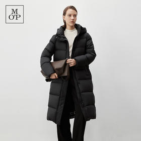 Marc O'Polo/MOP冬季新款时尚宽松黑色长款保暖羽绒服外套女