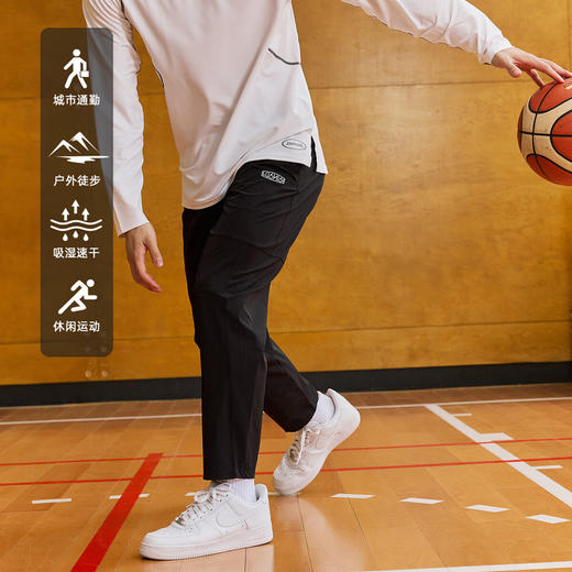 LUSHISI突破常规主题秋冬新款吸湿速干户外运动休闲九分训练长裤 商品图2