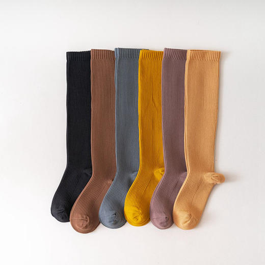 【金蛇献瑞】女士棉质小腿压力袜颜色随机（黑 咖）1双/份【NB】 商品图2