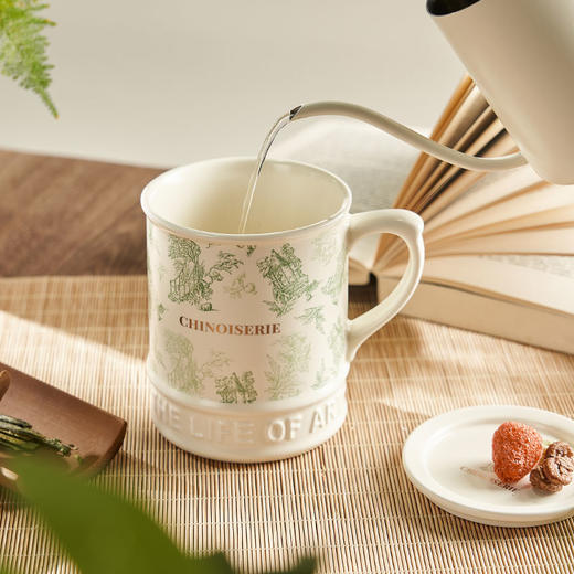 大英博物馆 东方梦境系列 花园秘境 复古浮雕带盖 马克杯 商品图2