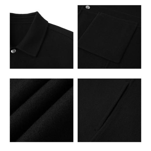 gxg.jeans男装冬季多色金典黑翻领呢夹克JEX12100584 商品图3