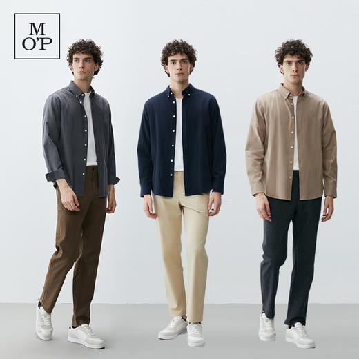 Marc O'Polo/MOP秋季新款经典百搭棉羊毛混纺长袖衬衫男上衣 商品图1