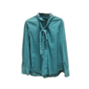 VIVIAN LIU R2443005初秋女装新款小翻领系带不规则下摆长袖衬衫 商品缩略图4
