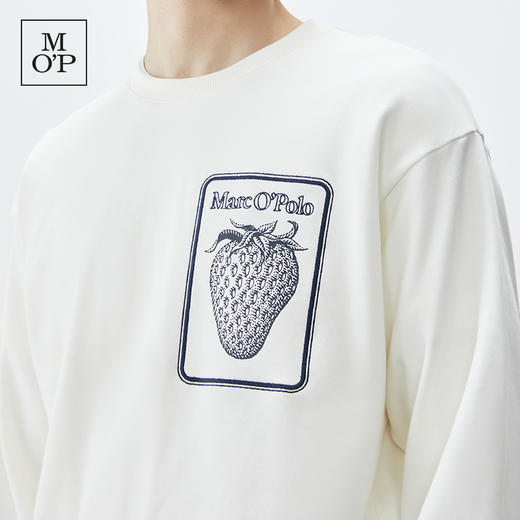 Marc O'Polo/MOP 秋季新款简约质感刺绣宽松纯棉圆领卫衣男士 商品图2