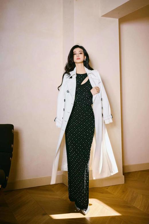 "满天星“礼服裙，仿佛把银河穿上身了，设计剪裁上，运用了旗袍的版型，塑造出东方美，整体低调华丽，在大场合中，这就是一款，不争艳，但却令人一眼难以忘怀J203I4614颈袖添香 商品图10