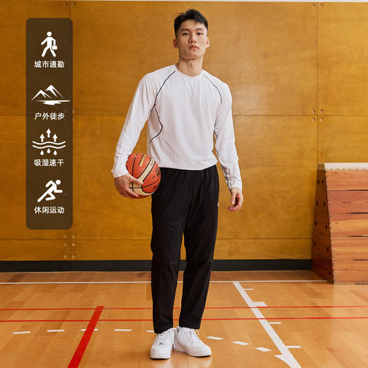 LUSHISI突破常规主题秋冬新款吸湿速干户外运动休闲九分训练长裤 商品图1