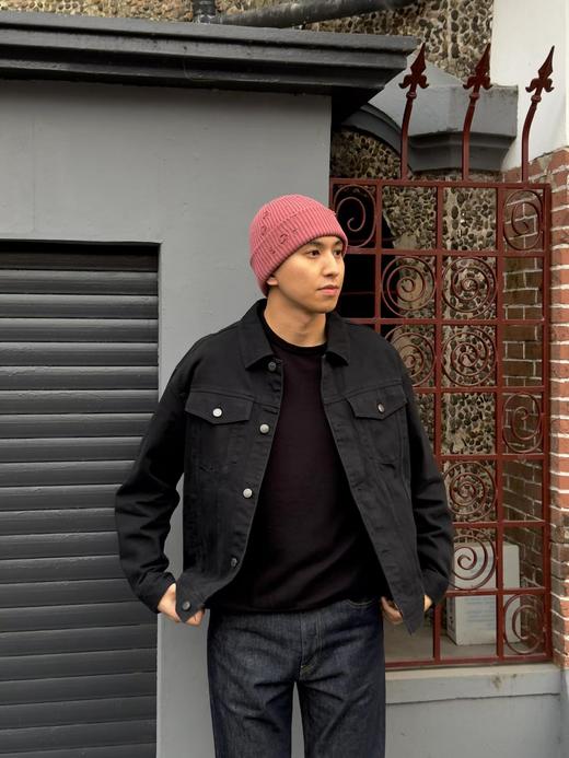 【顺丰包邮】35234 洛诗琳酷帅中性风重磅高端水洗做旧黑色牛仔夹克外套 商品图3