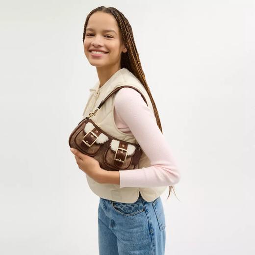 Coach Ashton 冬季限量款羊羔毛🐑拼皮包 商品图1