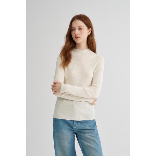 MAISON CECILE经典双股精纺羊毛纱线加厚半高领针织衫 商品图0