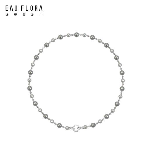 『银河预报』混色仿珍珠锆石项链 商品图3