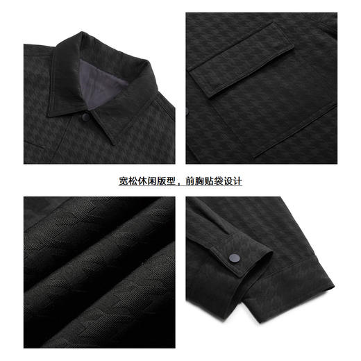 gxg.jeans男装  春季热卖黑色翻领夹克  时尚休闲好搭夹克外套JFD12100271 商品图3
