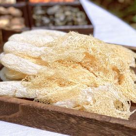 【干货精选】福建特级竹荪 色泽淡黄 气味清香 用其做的美食香味浓郁 滋味鲜美 堪称色 香 味三绝！