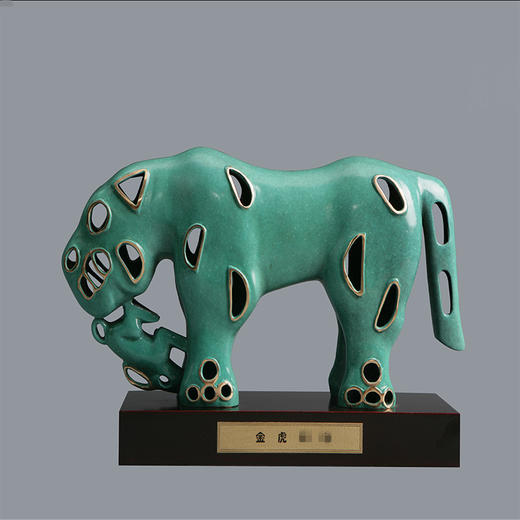 宇达青铜摆件 十二生肖虎 创意装饰 家居工艺摆件 商品图0