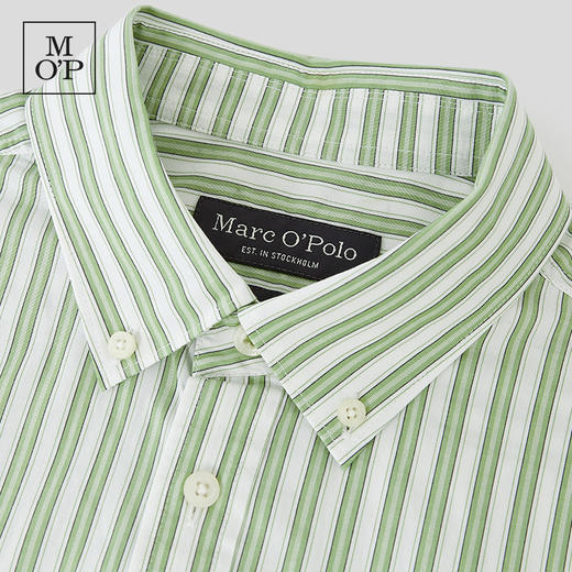 Marc O'Polo/MOP 2024秋季新款纯棉条纹基本款通勤休闲长袖衬衫男 商品图3