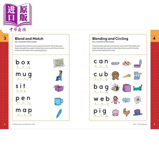 【中商原版】125个学习阅读活动 125 More Learn to Read Activities Teach Your Child to Read 英文原版小学英语练习 5-7岁 商品图2