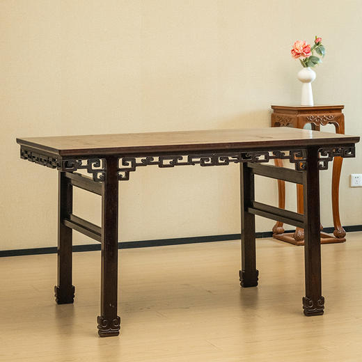 清 红木透雕拐子纹画案 商品图0